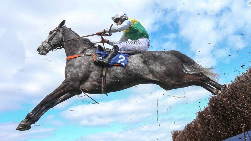 Brian Hughes and Cloudy Dream win the Future Champions Chase at Ayr