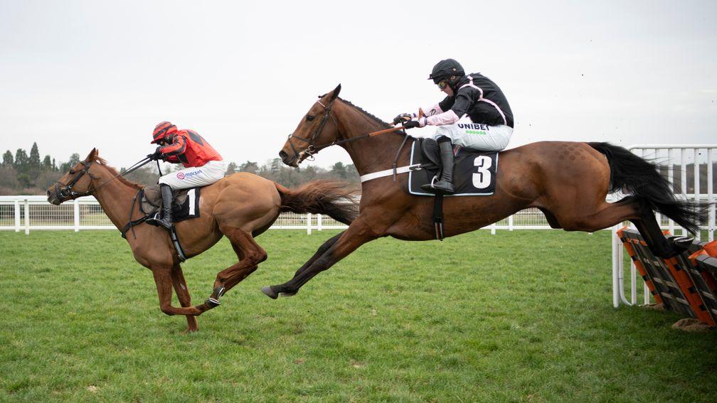 Midnight River and Gallyhill (no 3) reoppose in the Doom Bar Sefton Novices' Hurdle at Aintree