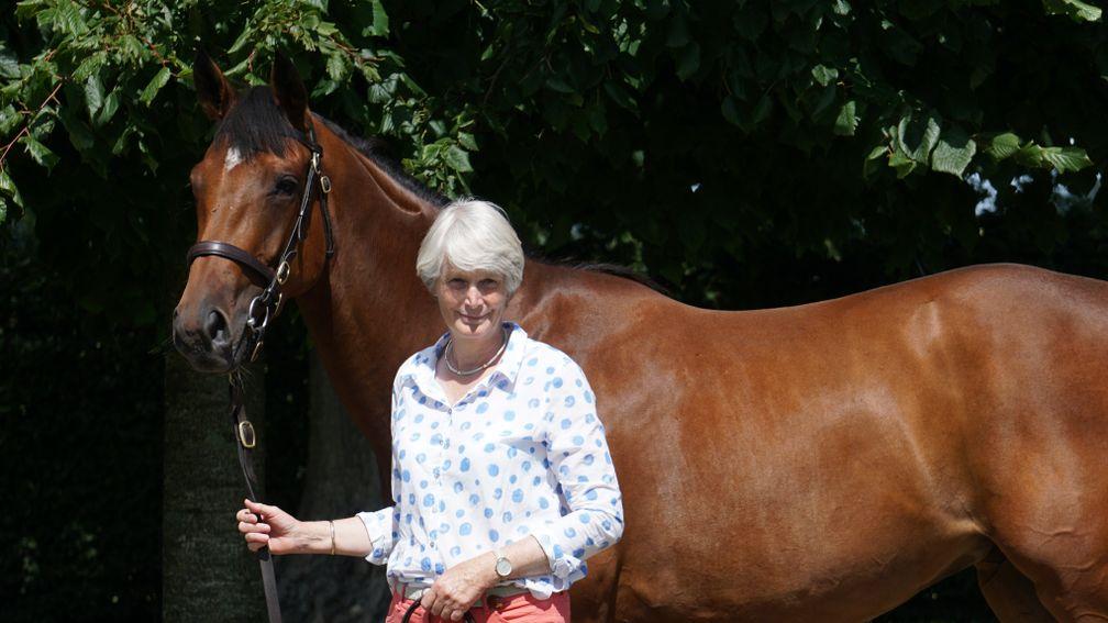Ruth Pitman with the Milan filly set to sell as lot 185 in Doncaster next week