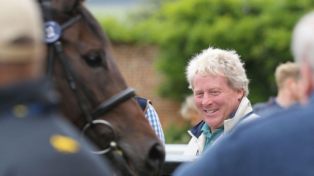 Con Marnane is all smiles after selling day one's top lot, Bunglejungleparty, for 125,000gns