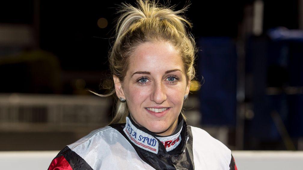 Wolverhampton All Weather Championships - 25th November 2017... Josephine Gordon has won her 100th race this season on Thunderbolt Rocks in the 5.45 at Wolverhampton...  (NOTE: Josephine pictures after the race, but changed into her second race silks)
