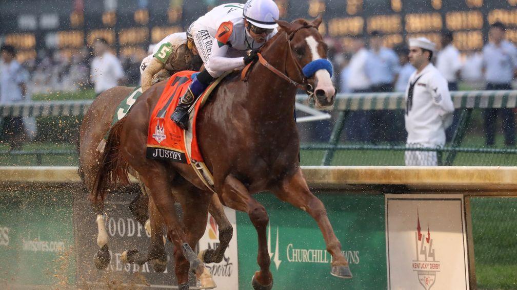 Fulfilling the hype: Justify powers home to win the Kentucky Derby under Mike Smith