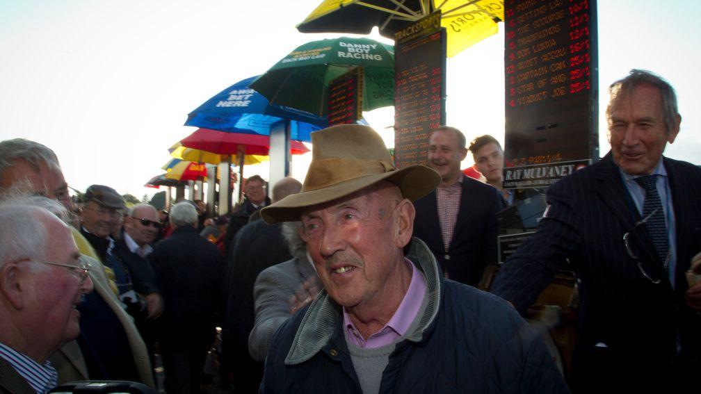 Curley in the betting ring at Bellewstown in 2015, 40 years on from the Yellow Sam coup