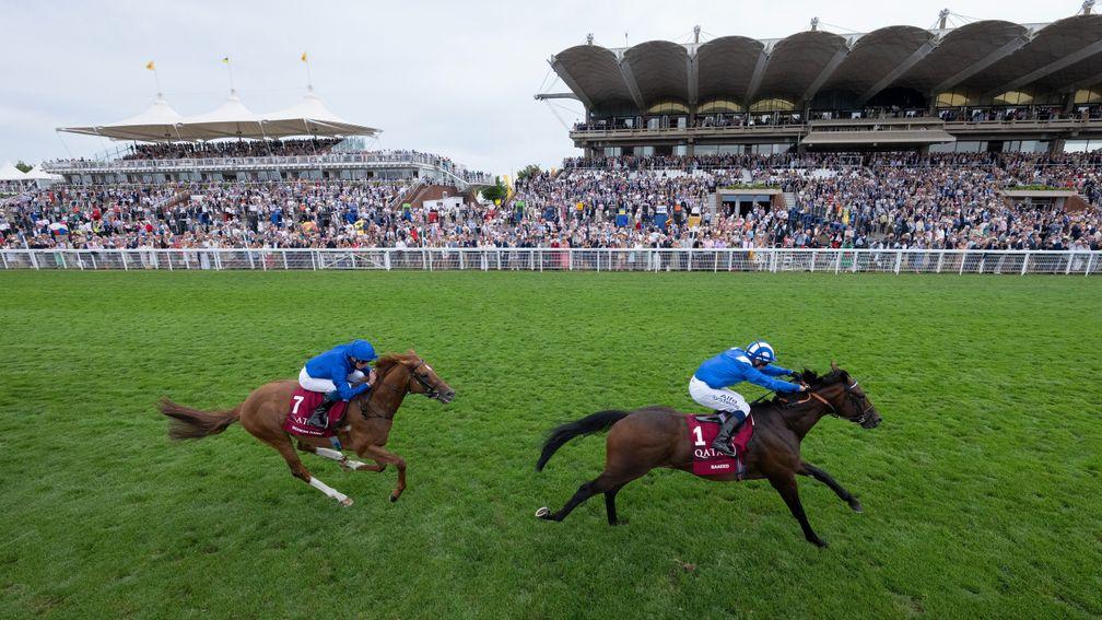 Baaeed (Jim Crowley) wins the Sussex StakesGlorious Goodwood 27.7.22 Pic: Edward Whitaker