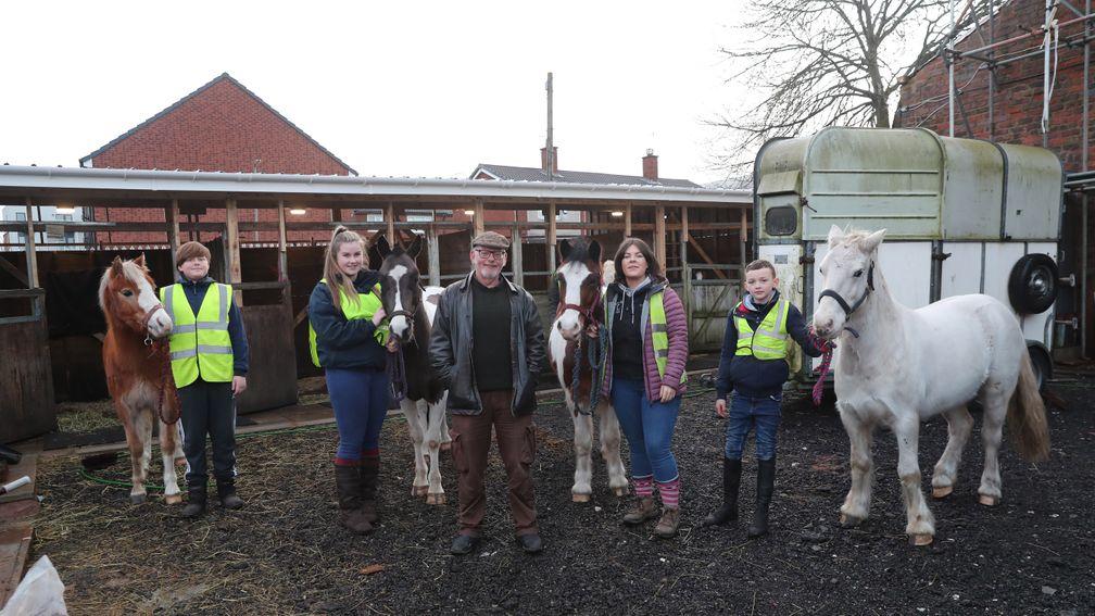 Keith Hackett with ponies and staff at Park Palace