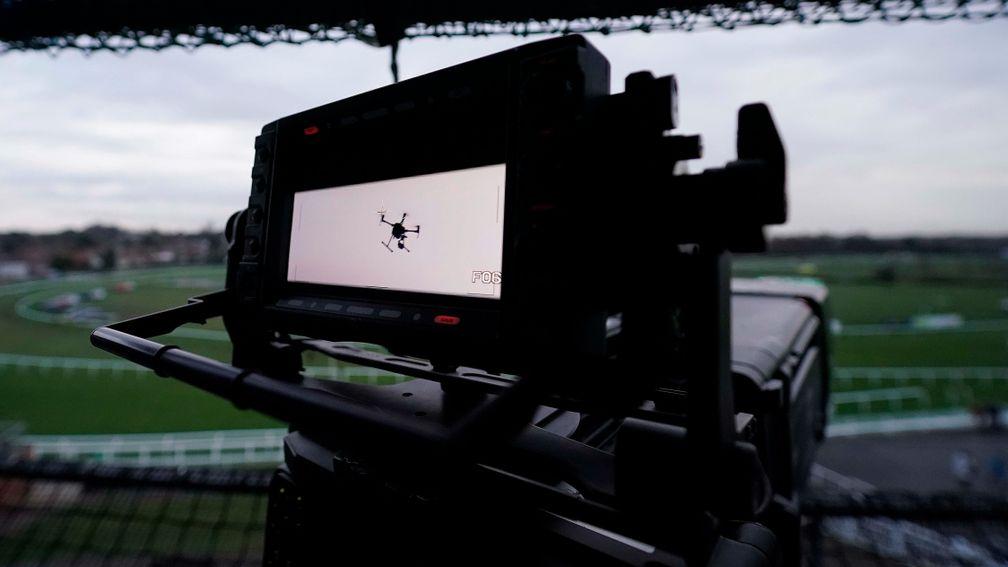 Drones are at the centre of a battle for supremacy between in-running punters and racecourses