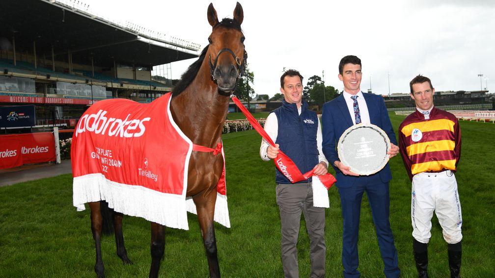 State Of Rest: connections pose for a photo with the Cox Plate winner