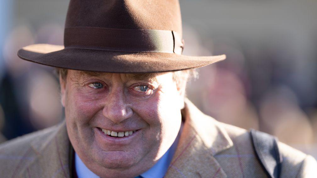 Nicky Henderson after the Cotswold ChaseCheltenham 29.1.22 Pic: Edward Whitaker