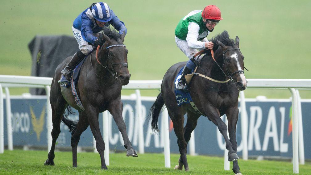 Pyledriver (Martin Dwyer, right) beats Al Aasy in the Coronation Cup