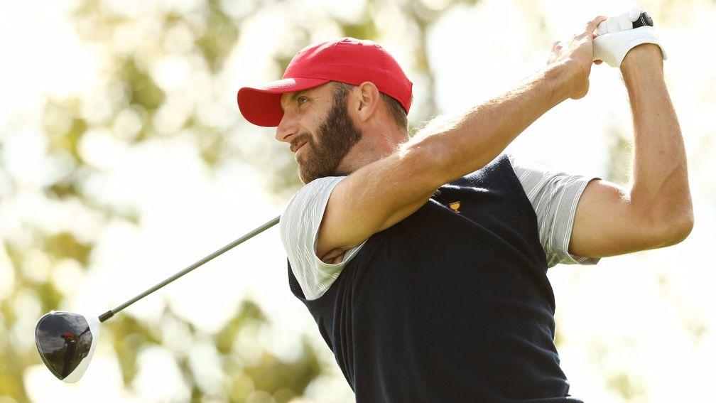 Dustin Johnson is in front in California