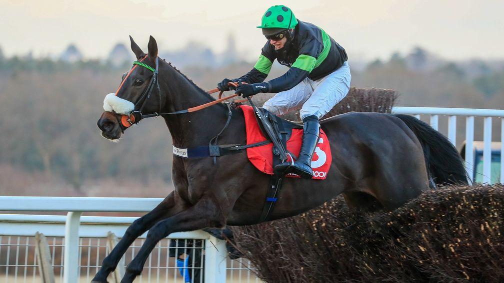 First Flow put up a bold jumping performance to land the Clarence House Chase