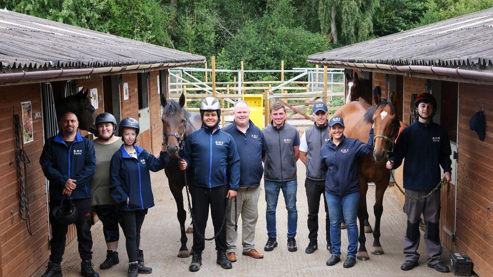 Teachers and pupils at the equine training course at Solihull Riding Club