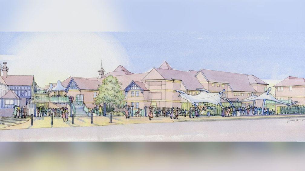 An artist's impression of the new look approach to Chester racecourse released in January