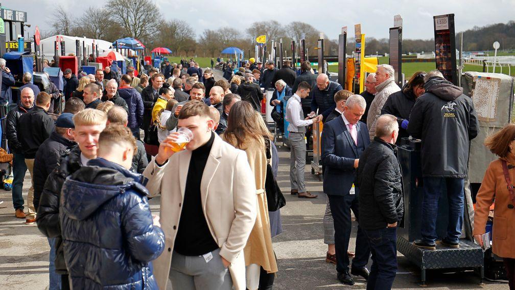 Racegoers at Uttoxeter on Midlands Grand National day still turned out in number as the meeting went ahead with added precautions