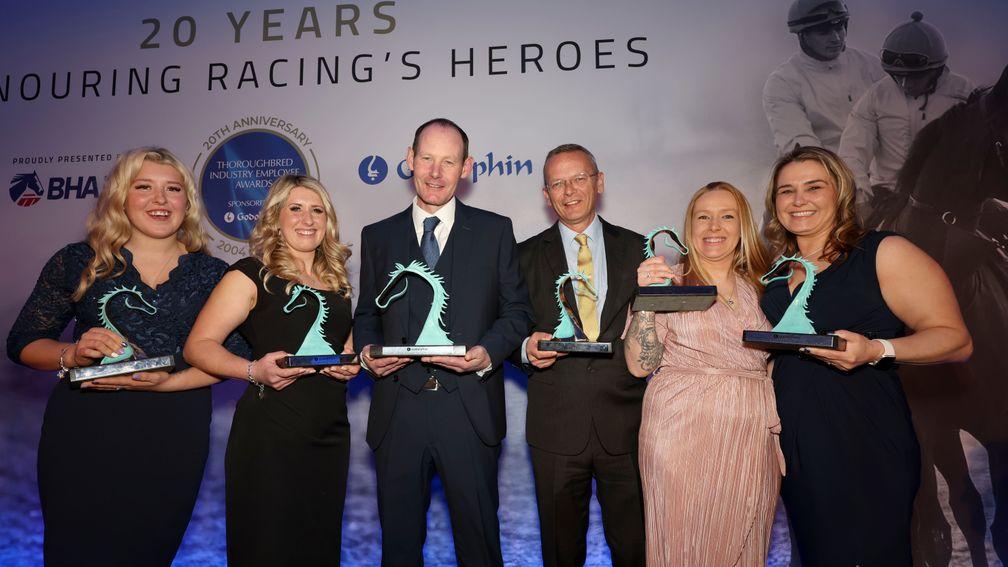 TIEA award winners (left to right): Hollie Wiltshire, Lyndsey Bull, David Porter-Mackrell, Brian Taylor, Cheryl Armstrong and Lauren Semple