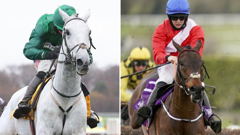 Bristol De Mai (left) and A Plus Tard: leading contenders in the Betfair Chase at Haydock