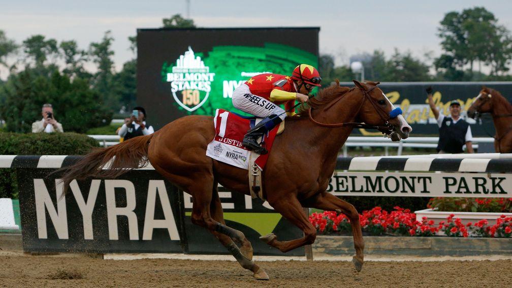 Justify landed the 150th running of the Belmont Stakes to become the 13th Triple Crown winner