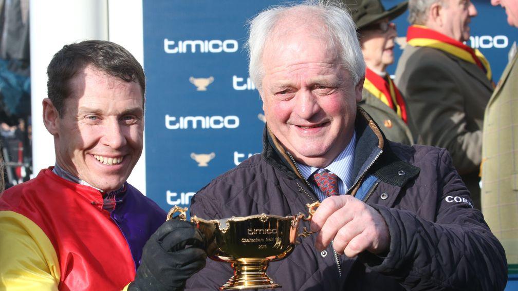 Richard Johnson and Colin Tizzard after winning the Gold Cup with Native River