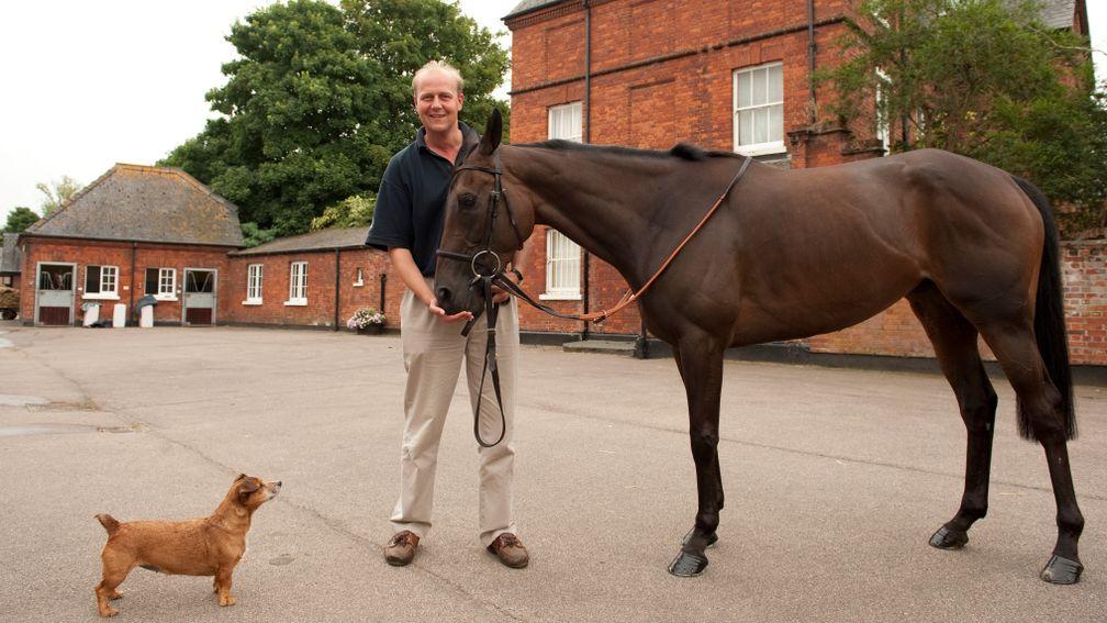 Snow Fairy and Ed Dunlop at La Grange Stables Newmarket in 2012
