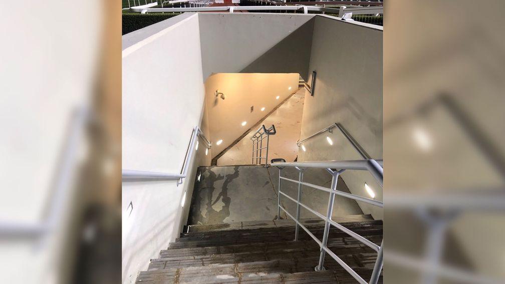 The staircase at Meydan which Love Dreams fell down