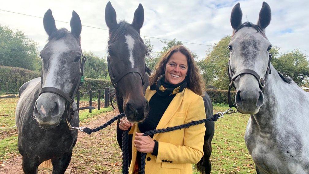 Sheila Lewis: all smiles with her three winners at Hereford that initiated a remarkable run of form