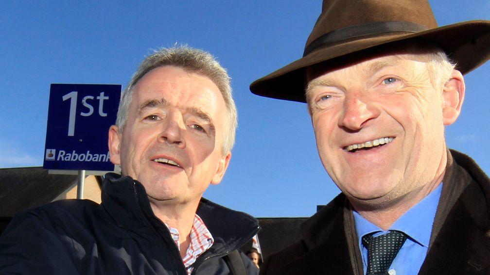 O'Leary and Willie Mullins at PUnchestown in 2013, before the split, which the owner concedes may one day heal