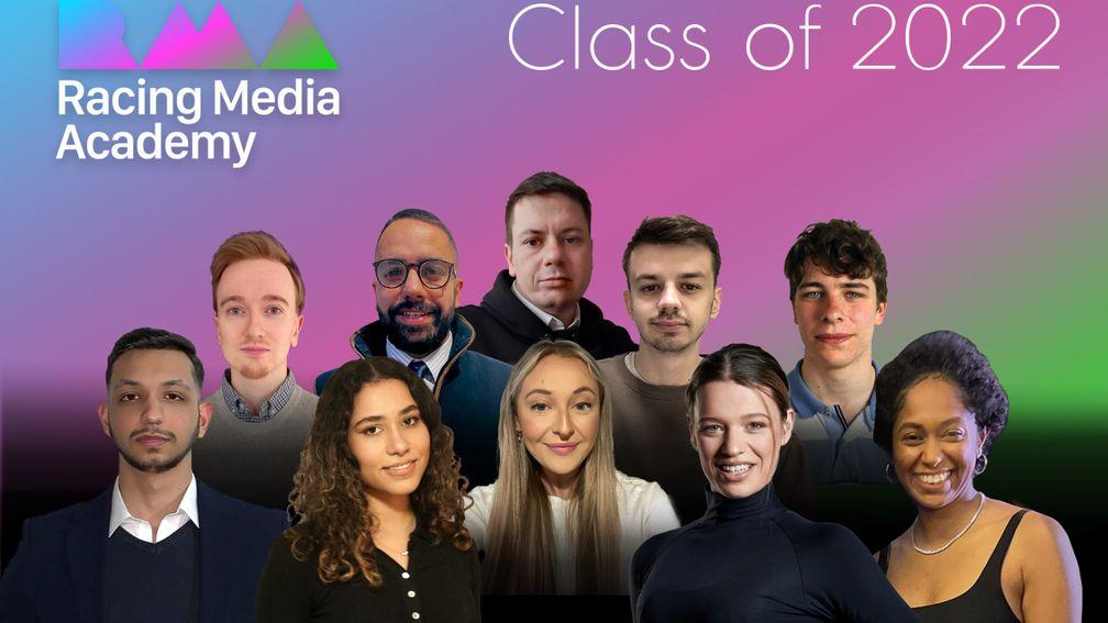 The ten members of the inaugural Racing Media Academy