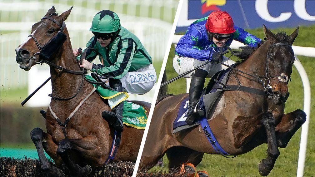 Hewick (left) and Monbeg Genius are among 17 horses that have been scratched from this year's Randox Grand National