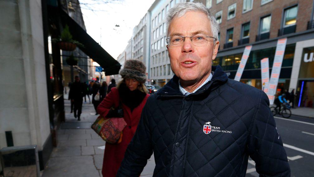 Hughie Morrison arriving at the BHA for the start of the Our Little Sister inquiry