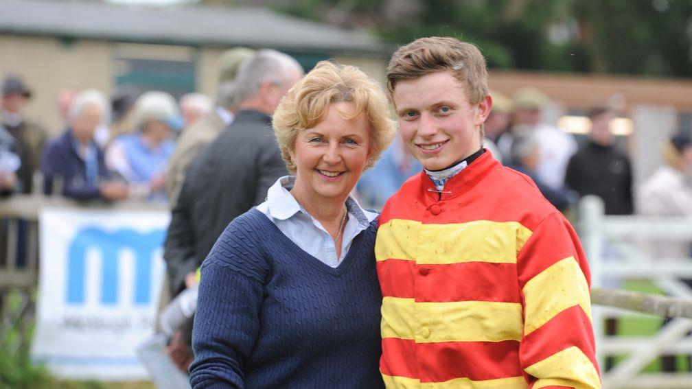 Record-breaking novice rider James Bowen with his mum Karen