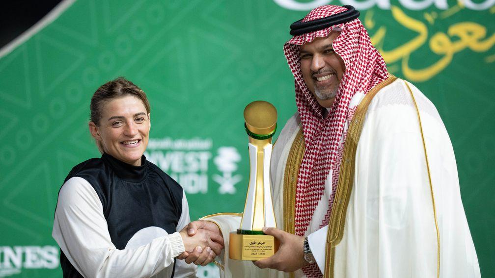 French jockey Maryline Eon wins the International Jockeys Challenge at Riyadh