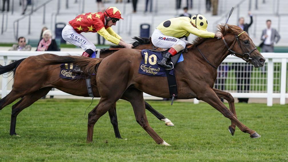 The pricey Prince Eiji (right) holds off the fast-finishing Red Armada at Ascot