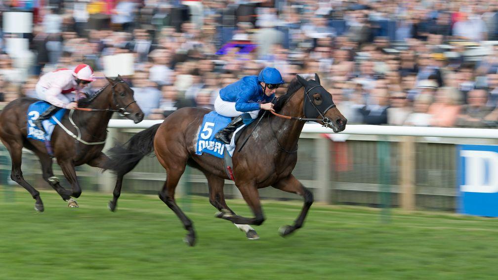 Ghaiyyath (blue): booked for Longchamp return