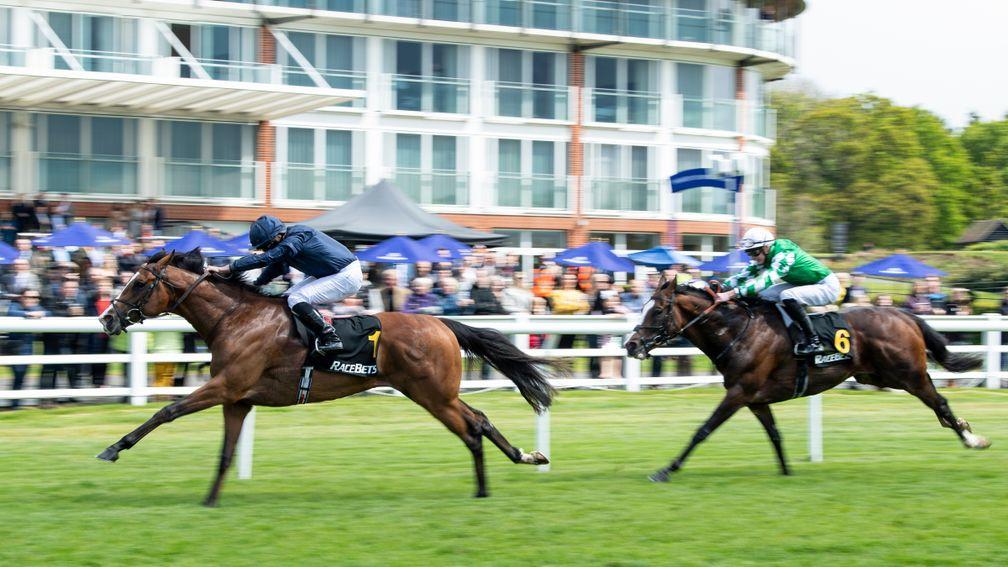 Anthony Van Dyck (Ryan Moore) beats Pablo Escobarr in the Derby Trial