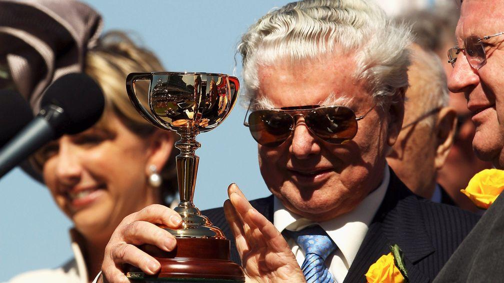 Bart Cummings after winning the Melbourne Cup with Viewed in 2008