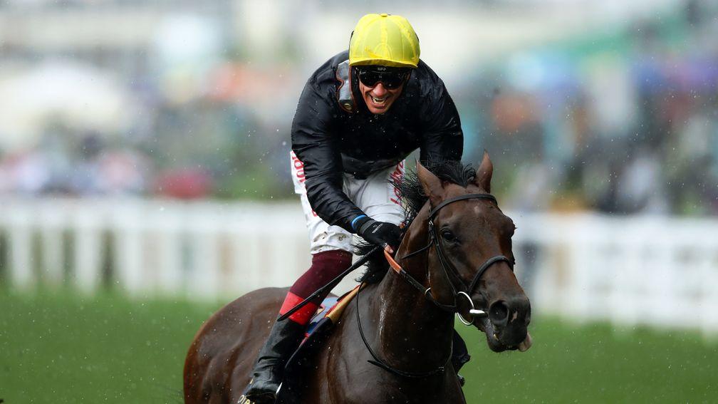 Crystal Ocean: partnered by Dettori to win the Prince of Wales's Stakes