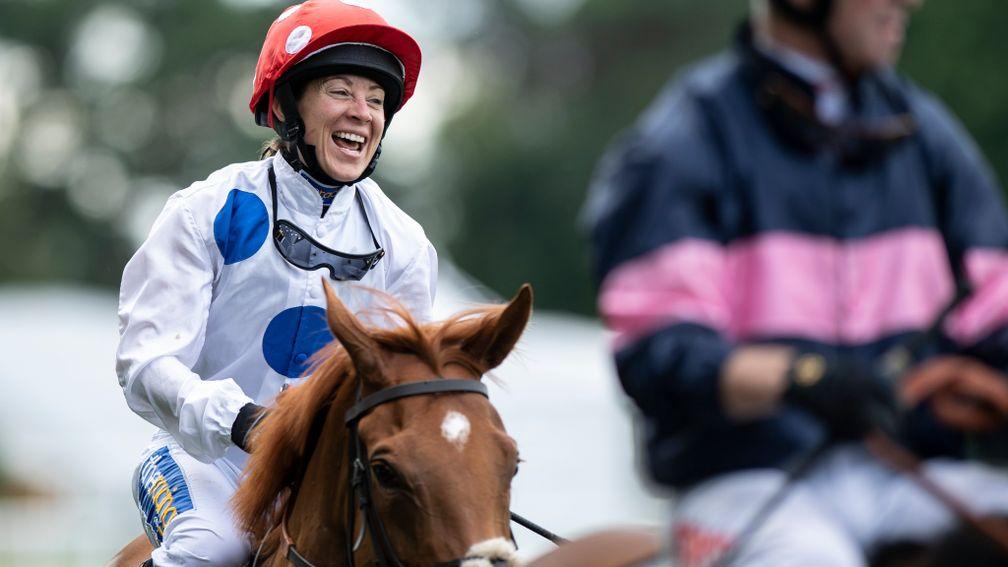 Unbridled joy: Hayley Turner is delighted after becoming only the second woman to ride a Royal Ascot winner