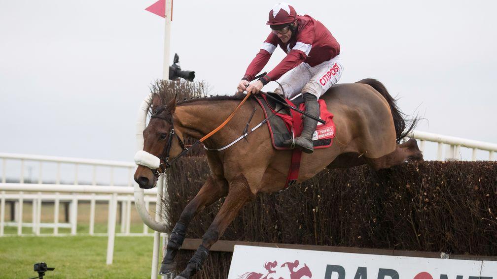 Death Duty and Davy Russell on their way to victory in the Drinmore Novice Chase