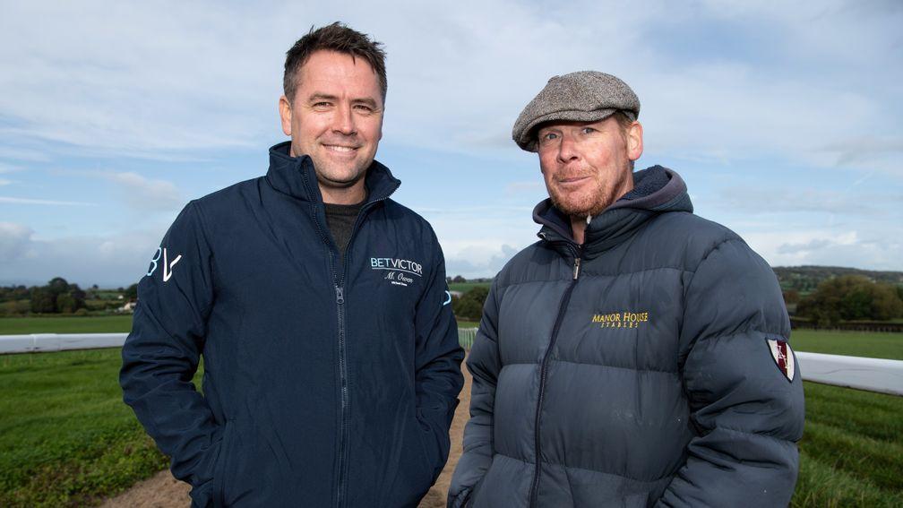 Tom Dascombe (right) with Michael Owen (left): trainer said news came as a 'complete shock'