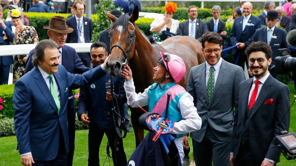 Look of love: Frankie Dettori casts an admiring glance at his King George heroine