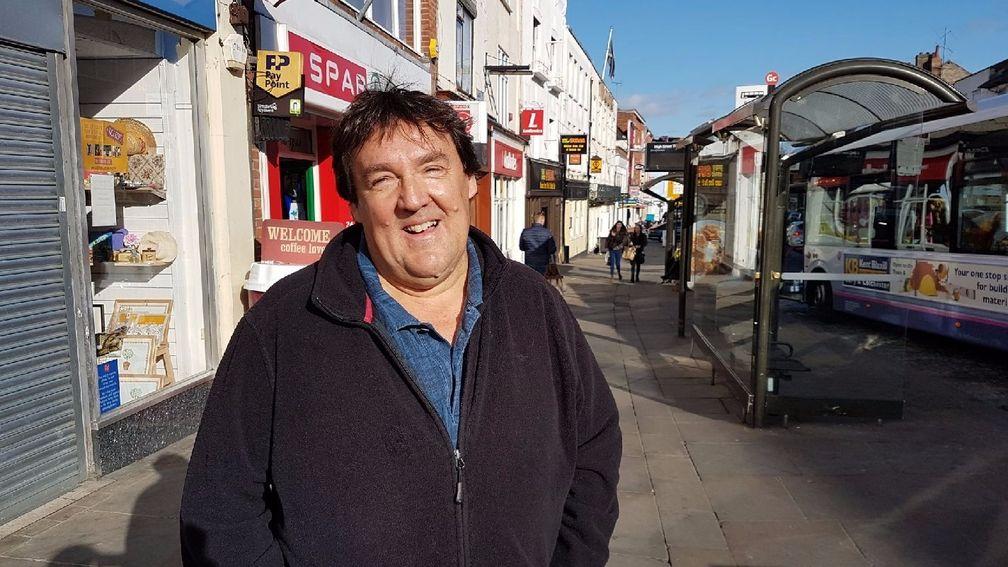 Richard Melia, a 56-year-old driver, pictured on Sunday in his hometown of Colchester
