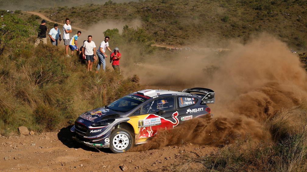 VILLA CARLOS PAZ, ARGENTINA - APRIL 27:  Sebastien Ogier of France and Julien Ingrassia of France compete in their M-Sport Ford WRT Ford Fiesta WRC during Day Two of the WRC Argentina on April 27, 2018 in Villa Carlos Paz, Argentina.  (Photo by Massimo Be