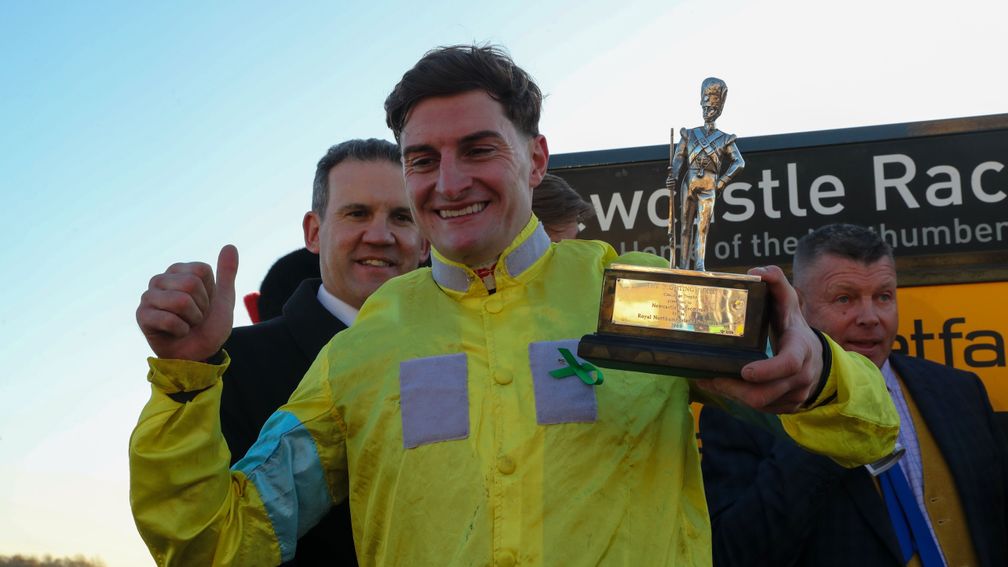 Henry Brooke after his fine day on Cornerstone Lad at Newcastle