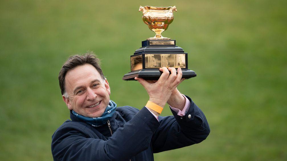 Henry de Bromhead with the Cheltenham Gold CupCheltenham 19.3.21 Pic: Edward Whitaker/Racing Post