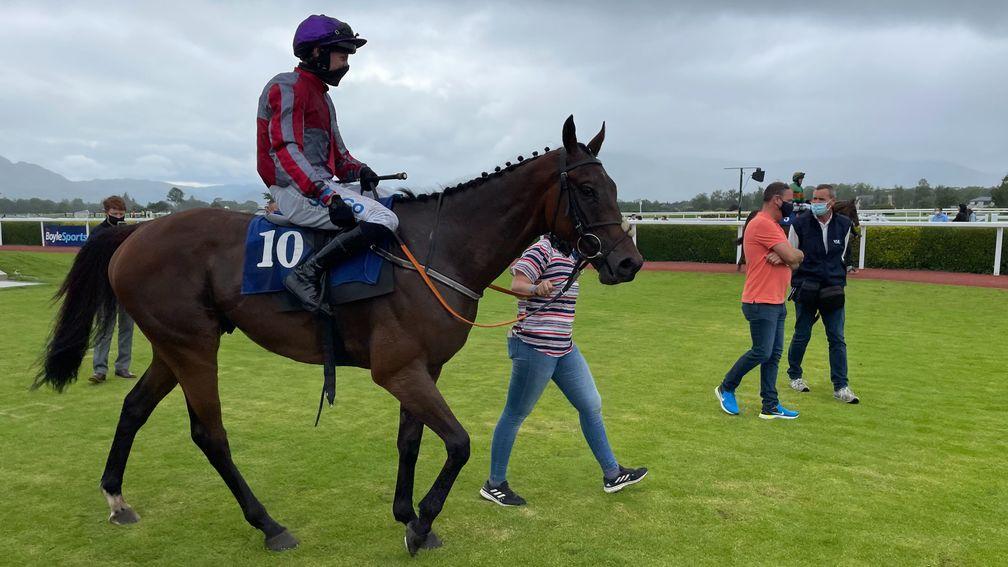 Excelsius and Sean O'Keeffe return after landing the feature Dawn Milk Run Handicap Hurdle at Killarney on Thursday