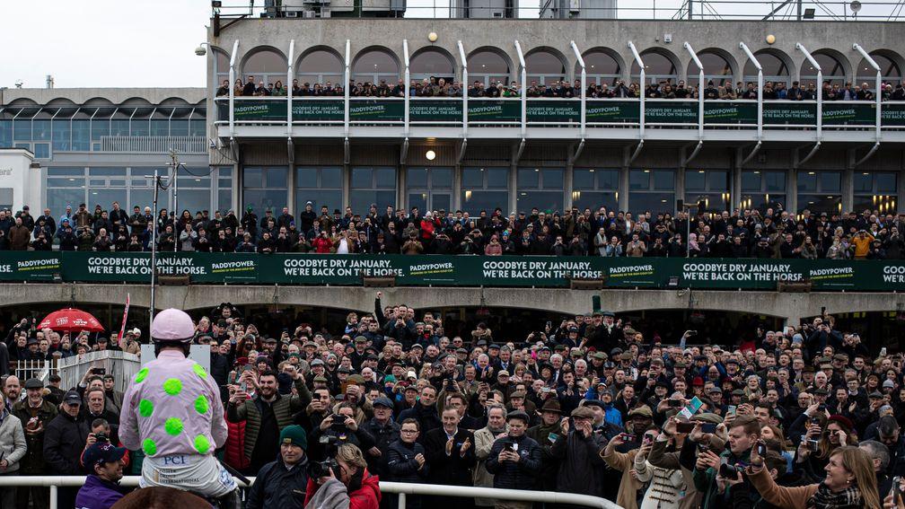 Faugheen received a tremendous reception after winning the Flogas Novice Chase at last year's Dublin Racing Festival