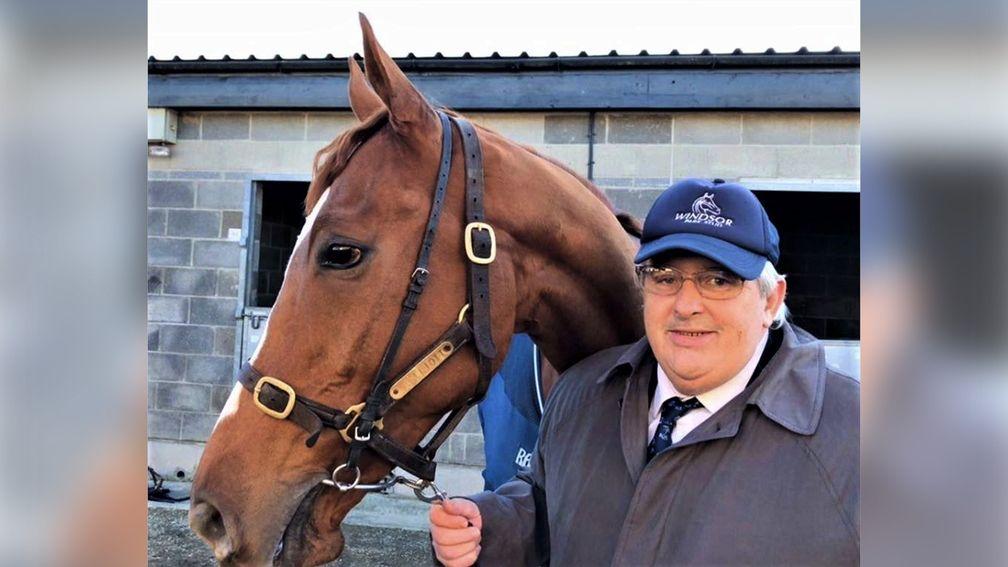 Michael Rafferty, the man behind the popular @AnaglogsDaughtr handle on Twitter, pictured with one of his favourite horses, Samcro
