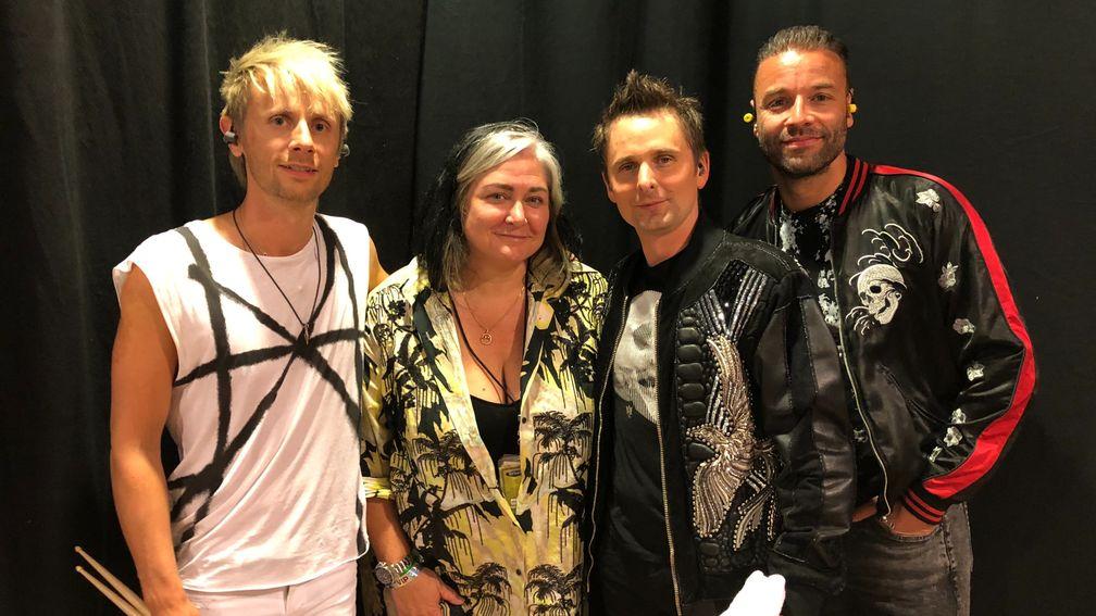 Emma Banks (second from left): the superstar music agent with rock band Muse, is also owner of The White Mouse