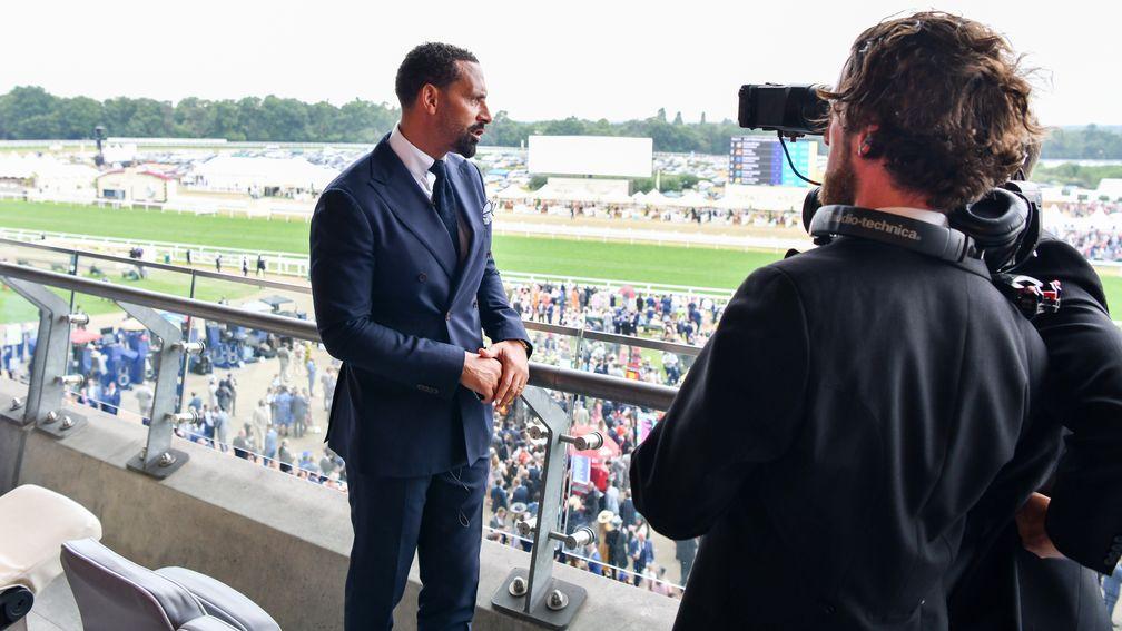 Rio Ferdinand is interviewed at Royal Ascot last week