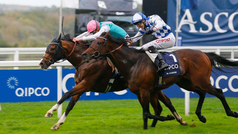 Noble Mission (far side) emulates his brother Frankel to win the 2014 Champion Stakes